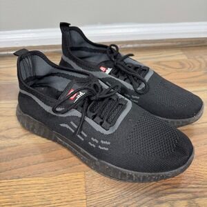 Ecko Unltd Sneakers Mens Size 10 Black Grey Knit Athletic Low Top Rhino Shoes